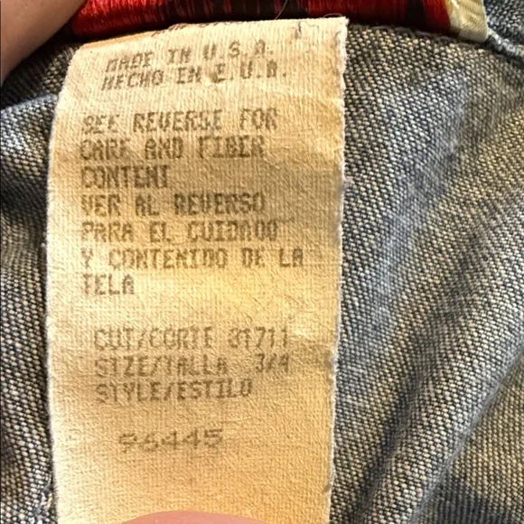 Vintage Tickets Denim Button-Front Midi Dress | Made in USA | Size 3/4 - Picture 11 of 12